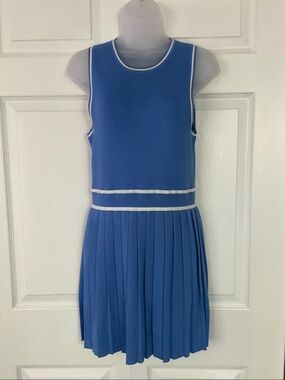 Abercrombie & Fitch Sleeveless Royal Blue Dress with White Trim